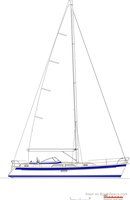 Hallberg-Rassy 40 MkII sailplan Picture extracted from the commercial documentation © Hallberg-Rassy