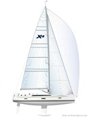 X-Yachts X4<sup>3</sup> sailplan Picture extracted from the commercial documentation © X-Yachts