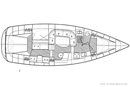 Nordship Yachts Nordship 380 DS layout Picture extracted from the commercial documentation © Nordship Yachts