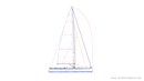 Nautor's Swan Swan 66 FD plan de voilure Image issue de la documentation commerciale © Nautor's Swan