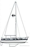 Westerly Sealord 39 plan de voilure Image issue de la documentation commerciale © Westerly