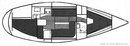 Albin Marine Albin Nova 33 layout Picture extracted from the commercial documentation © Albin Marine