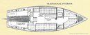 Catalina Yachts Catalina 25 layout Picture extracted from the commercial documentation © Catalina Yachts