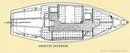 Catalina Yachts Catalina 25 layout Picture extracted from the commercial documentation © Catalina Yachts