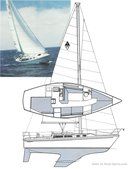 Catalina Yachts Catalina 30 MkII sailplan Picture extracted from the commercial documentation © Catalina Yachts