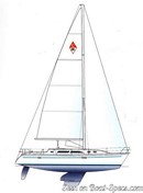 Catalina Yachts Catalina 390 plan de voilure Image issue de la documentation commerciale © Catalina Yachts