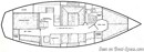 Catalina Yachts Catalina 36 MkI layout Picture extracted from the commercial documentation © Catalina Yachts