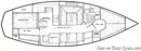 Catalina Yachts Catalina 36 MkI plan Image issue de la documentation commerciale © Catalina Yachts