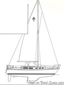 Catalina Yachts Catalina 34 MkI sailplan Picture extracted from the commercial documentation © Catalina Yachts
