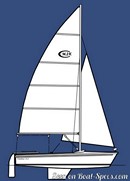 Catalina Yachts Catalina 14.2 sailplan Picture extracted from the commercial documentation © Catalina Yachts