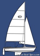 Catalina Yachts Catalina 14.2 plan de voilure Image issue de la documentation commerciale © Catalina Yachts