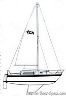 Westerly Griffon 26 sailplan Picture extracted from the commercial documentation © Westerly