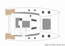 Fountaine Pajot Saona 47 layout Picture extracted from the commercial documentation © Fountaine Pajot