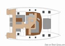 Fountaine Pajot Saona 47 layout Picture extracted from the commercial documentation © Fountaine Pajot