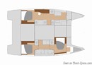 Fountaine Pajot Saona 47 plan Image issue de la documentation commerciale © Fountaine Pajot