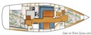 Catalina Yachts Catalina 36 MkII layout Picture extracted from the commercial documentation © Catalina Yachts