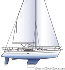 Catalina Yachts Catalina 375 plan de voilure Image issue de la documentation commerciale © Catalina Yachts