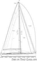 Italia Yachts Italia 15.98 plan de voilure Image issue de la documentation commerciale © Italia Yachts