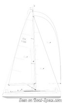 Italia Yachts Italia 11.98 plan de voilure Image issue de la documentation commerciale © Italia Yachts