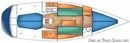 X-Yachts X-99 layout Picture extracted from the commercial documentation © X-Yachts