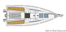 Elan Yachts Elan S1 layout Picture extracted from the commercial documentation © Elan Yachts