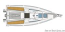 Elan Yachts Elan S1 plan Image issue de la documentation commerciale © Elan Yachts