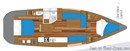 Marlow Hunter 42 SS plan Image issue de la documentation commerciale © Marlow Hunter