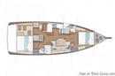 Jeanneau Sun Odyssey 440 plan Image issue de la documentation commerciale © Jeanneau