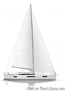 Jeanneau Sun Odyssey 440 sailplan Picture extracted from the commercial documentation © Jeanneau