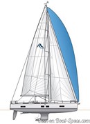 Hanse 548 sailplan Picture extracted from the commercial documentation © Hanse
