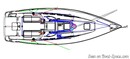 AD Boats Salona 33 layout Picture extracted from the commercial documentation © AD Boats