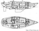 Bénéteau Idylle 13.50 plan Image issue de la documentation commerciale © Bénéteau