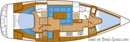 Discovery Yachts Group Southerly 430 layout Picture extracted from the commercial documentation © Discovery Yachts Group
