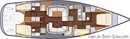 Discovery Yachts Group Southerly 590 layout Picture extracted from the commercial documentation © Discovery Yachts Group