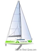 IDB Marine Mojito 888 sailplan Picture extracted from the commercial documentation © IDB Marine