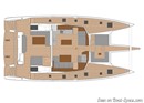 Fountaine Pajot Alegria 67 layout Picture extracted from the commercial documentation © Fountaine Pajot