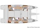 Fountaine Pajot Alegria 67 layout Picture extracted from the commercial documentation © Fountaine Pajot