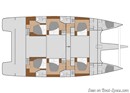 Fountaine Pajot Alegria 67 layout Picture extracted from the commercial documentation © Fountaine Pajot