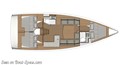 Dufour 390 Grand Large layout Picture extracted from the commercial documentation © Dufour