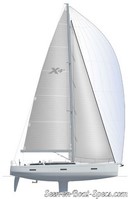 X-Yachts X4<sup>6</sup> plan de voilure Image issue de la documentation commerciale © X-Yachts