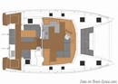 Fountaine Pajot Astréa 42 layout Picture extracted from the commercial documentation © Fountaine Pajot