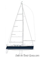 Arcona Yachts Arcona 340 sailplan Picture extracted from the commercial documentation © Arcona Yachts