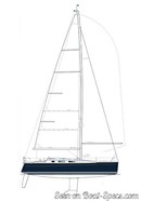 Arcona Yachts Arcona 340 plan de voilure Image issue de la documentation commerciale © Arcona Yachts