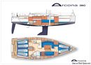 Arcona Yachts Arcona 380 layout Picture extracted from the commercial documentation © Arcona Yachts