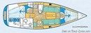 X-Yachts X-302 MkII layout Picture extracted from the commercial documentation © X-Yachts