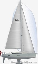 X-Yachts X4<sup>0</sup> plan de voilure Image issue de la documentation commerciale © X-Yachts