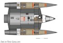 Neel Trimarans Neel 47 layout Picture extracted from the commercial documentation © Neel Trimarans