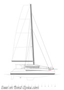 Neel Trimarans Neel 47 plan de voilure Image issue de la documentation commerciale © Neel Trimarans