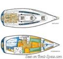 X-Yachts X-332 layout Picture extracted from the commercial documentation © X-Yachts