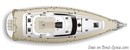 Hylas Yachts Hylas 48 layout Picture extracted from the commercial documentation © Hylas Yachts